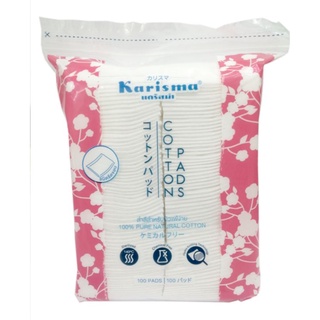 KARISMA COTTON PADS FOR SENSITIVE SKIN 100 PADS สำสีแผ่นรีดข้าง สำหรับผิวแพ้ง่าย แคริสม่า (คาริสมา)