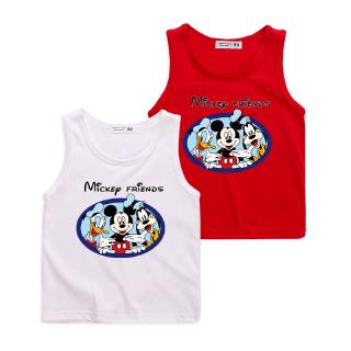 8 Colors Mickey Mouse Cartoon Kids Cotton Tank Top Baby Singlest 0-10 Years