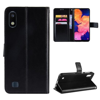 Samsung Galaxy A10 เคส Leather Case เคสโทรศัพท์ Stand Wallet Samsung A10 เคสมือถือ Cover