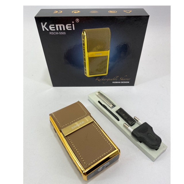Kemei RSCW-5500 เครื่องโกนหนวดไฟฟ้าขนาดพกพา