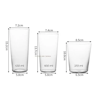 แก้วน้ำ Simple แก้วปากบาง มี 3 ขนาด | Thin glass | Oyster and Things.