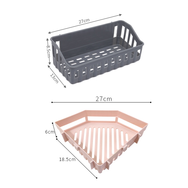 1 ชิ้น ห้องน้ํา มุม ชั้นเก็บของ ฟรีเจาะ ติดผนัง บ้าน ห้องครัว ห้องน้ํา จัดเก็บ อุปกรณ์จัดระเบียบ - รูปที่ 7