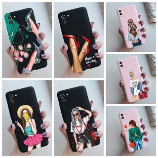 เคสโทรศัพท์มือถือ ซิลิโคนนิ่ม กันกระแทก สีแคนดี้ สําหรับ Samsung Galaxy A03 A03 Core Cover 2022