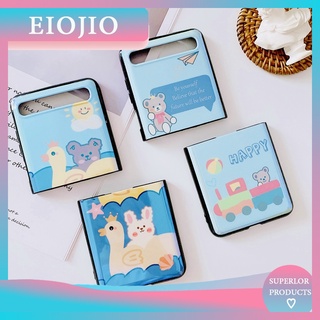 เคสโทรศัพท์มือถือ PC แข็ง กันกระแทก ลายการ์ตูนกระต่ายน่ารัก สําหรับ Samsung Galaxy Z Flip 3 5G ZFlip4