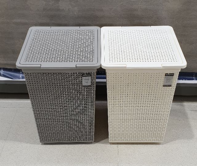 ตะกร้าผ้า ตะกร้าพลาสติก ทรงเหลี่ยมสูง DKW มี 2 ขนาด