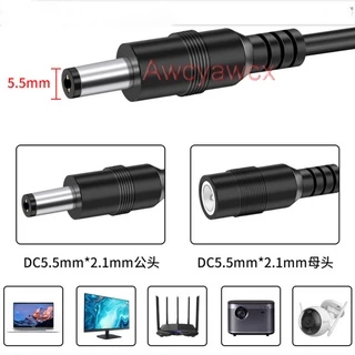 สายเคเบิลต่อขยายพาวเวอร์ซัพพลาย 5.5 มม. x 2.1 มม. 1 ม. 3 ม. 5/10 ม. CCTV LED LCD DC แจ็คซ็อกเก็ต ตัวผู้ เป็นตัวเมีย ปลั๊ก 5V 6V 9V 12V 5.5mm 2.1mm 1M 3M 5M 10M
