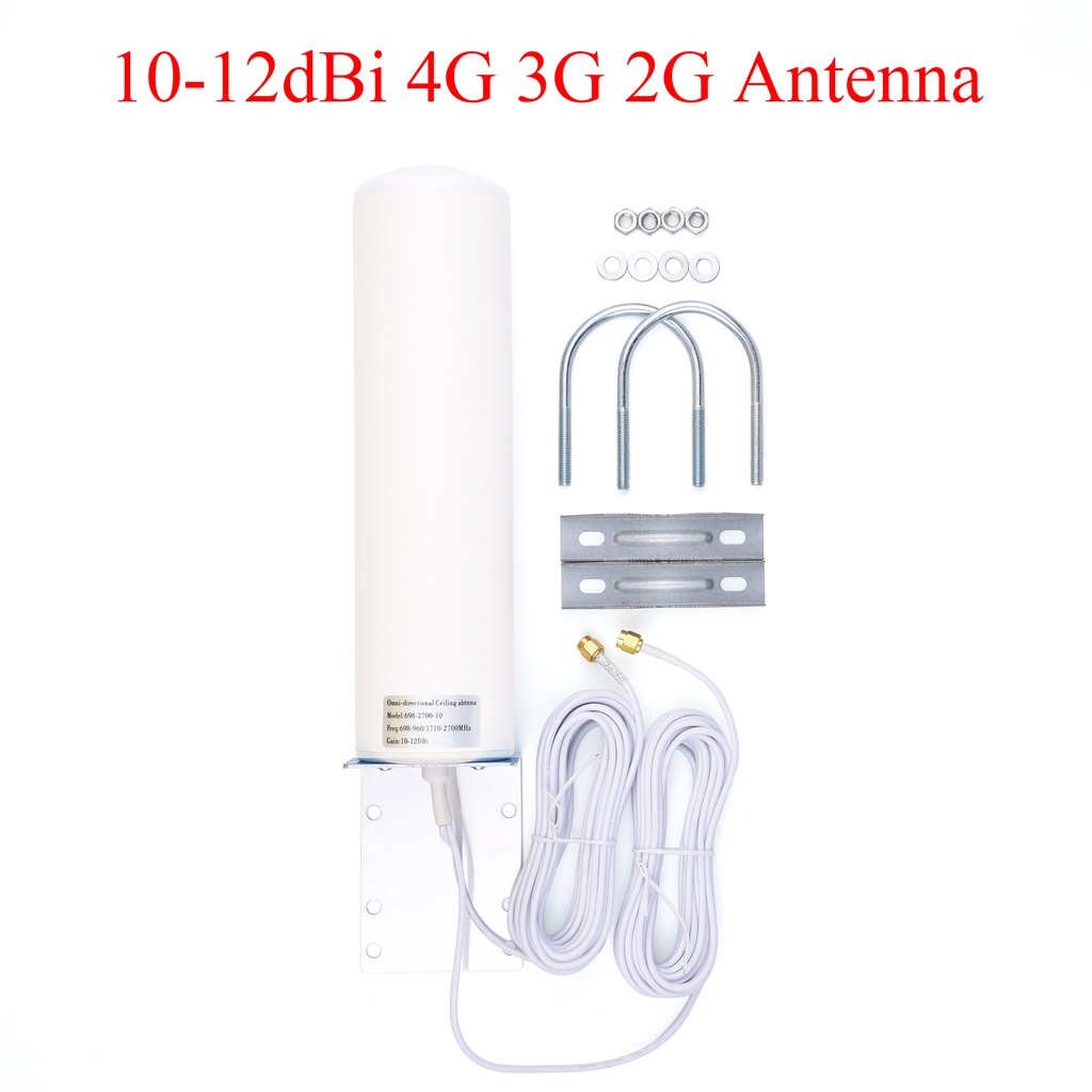 เสาอากาศภายนอก 10-12dBi 4G LTE 698-2700MHz 4G 3G 2G SMA ตัวผู้ 5 ม. 16.4 ฟุต สําหรับโมเด็มเราเตอร์