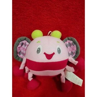 ตุ๊กตา​ผีเสื้อกล่อมนอนของ Bright Stars Bedtime Chirping Musical Pink Bug Plush Soft Toy