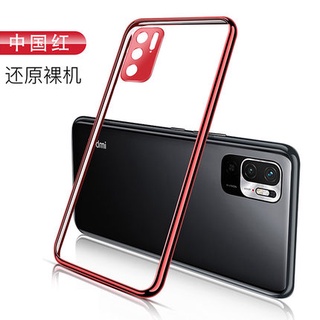 [ส่งจากไทย] Case Redmi Note 10s / Redmi Note10 4G เคสเคสโทรศัพท์ เคสนิ่ม TPU เคสใสขอบสี เคส สีดำ สีแดง เคสสวยและบาง