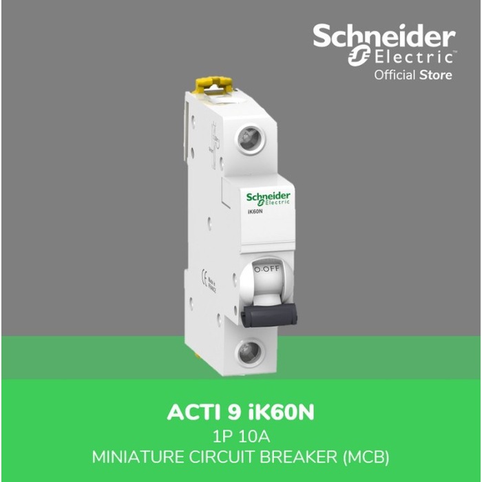 Schneider Electric Acti 9 MCB iK60N - Curve C - 1P 10A - A9K27110