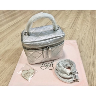 Littlebunnystore - Mini Vanity Silver (หนังแท้) ไซส์กลาง