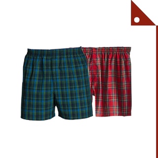 Hanes : HNS838VTY-M* กางเกงบ๊อกเซอร์ Mens Tartan Boxer 2pk. Size - M