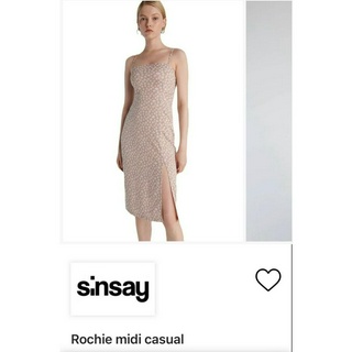 เดรส sinsay Rochie midi casual สีชมพูนู้ด