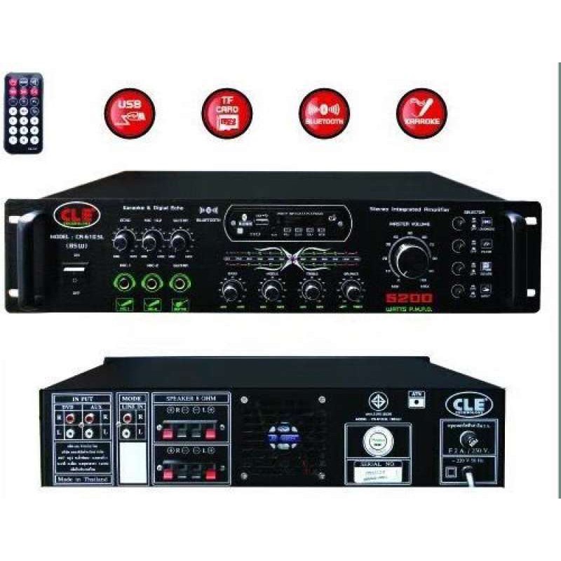 CLE CR-610SL อินทิเกรตแอมป์ 5200W P.M.P.O.รองรับ USB BLUETOOTH  CR-610SL