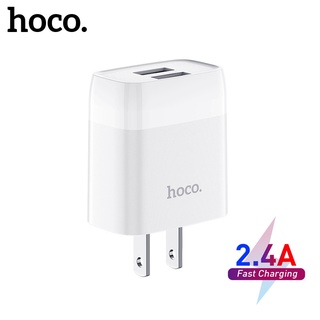 Hoco C73 ที่ชาร์จ USB คู่ 2.4A ชาร์จ US สําหรับ Samsung S21 iPhone 11 Pro Max Fast 5V2.4A