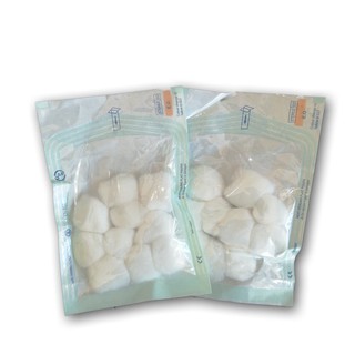 สำลีก้อนกลม  ฆ่าเชื้อ STERILE COTTON BALL 0.35G 10 ชิ้น/ซอง