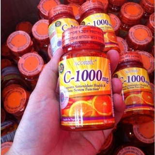 Acorbic VITAMIN C 1000 mg 1กระปุกมี 30 เม็ด ผลิตภัณฑ์อาหารเสริม  วิตามินซี 1000 ช่วยดูแลสุขภาพ  พร้อมเผยผิวใสผิว มีออร่า