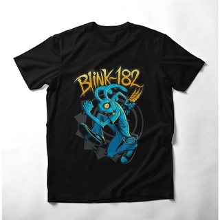 เสื้อยืดคอกลมเสื้อยืด ลาย Blink Men 182. Blink เสื้อแขนสั้น 182. เสื้อยืด Muaic. เสื้อยืด BAND ของแท้ เสื้อยืด พิมพ์ลาย