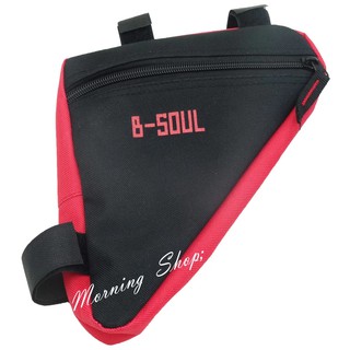 Morning กระเป๋าแขวนเฟรมจักรยาน B-Soul สีดำ/แดง