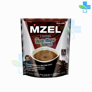 MZEL เอ็มเซล คอฟฟี่ ขนาด 10 ซอง [ 1 ถุง ] กาแฟปรุงสำเร็จชนิดผง 3 in 1 สูตรผสมกระชายดำสกัด