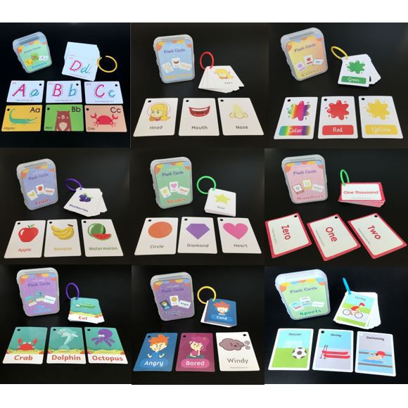 △✁**พร้อมส่งในไทย**บัตรคำศัพท์ Flashcards บัตรคำภาษาอังกฤษ เกมส์ทายภาพ การ์ดคำศัพท์ สื่อการเรียนการสอน เสริมพัฒนาการเด