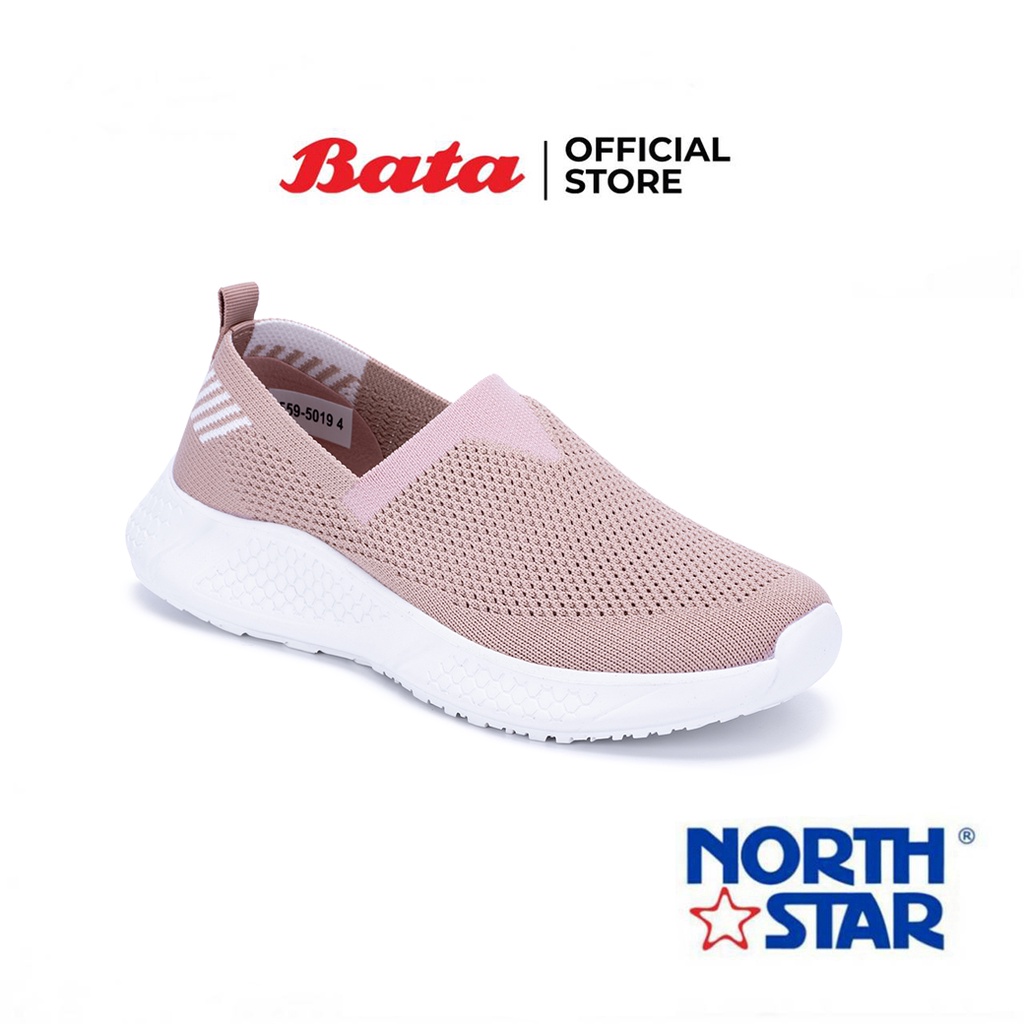 Bata บาจา ยี่ห้อ North Star รองเท้าสลิปออน แบบสวม รองรับน้ำหนักเท้า ได้ดี สำหรับผู้หญิง รุ่น Vibes สีชมพู 5595019