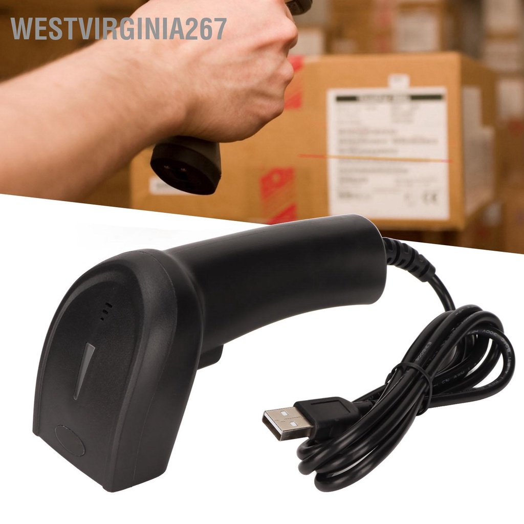 1D Barcode Scanner Handheld USB Wired Automatic Reader for Supermarket Retail Warehouse​​​ #0