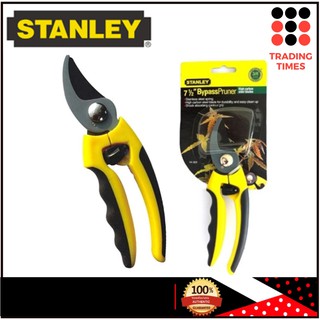 STANLEY 14-302 กรรไกรตัดกิ่ง ไม้ 7-1/2 นิ้ว สีเหลือง