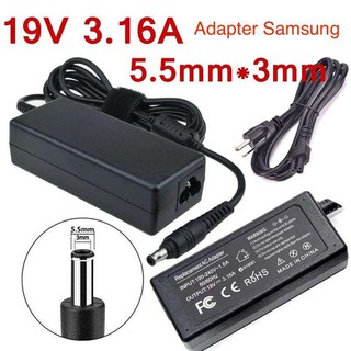 ที่ชาร์จ notebook 19v3.16a 65w หัวเข็ม for samsung