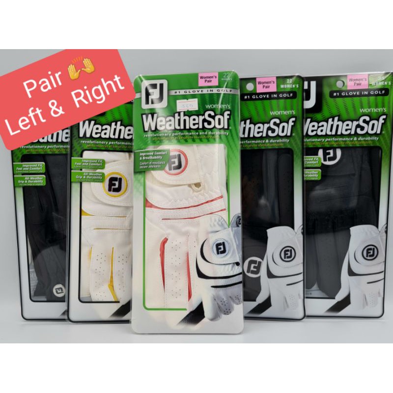 ถุงมือกอล์ฟ  footjoy Weathersofสำหรับสตรี (แบบคู่ /ข้างซ้ายและข้างขวา)