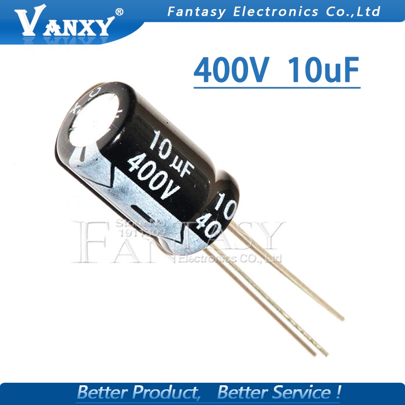 ตัวเก็บประจุไฟฟ้า 400V10UF 10*13 มม. 10UF 400V 10*13 10 ชิ้น