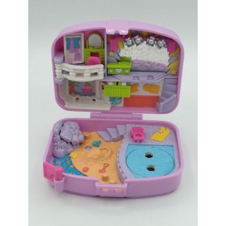 Set ตลับ Polly Pocket สีม่วง พร้อมน้องตัวเล่น 1 ชิ้น