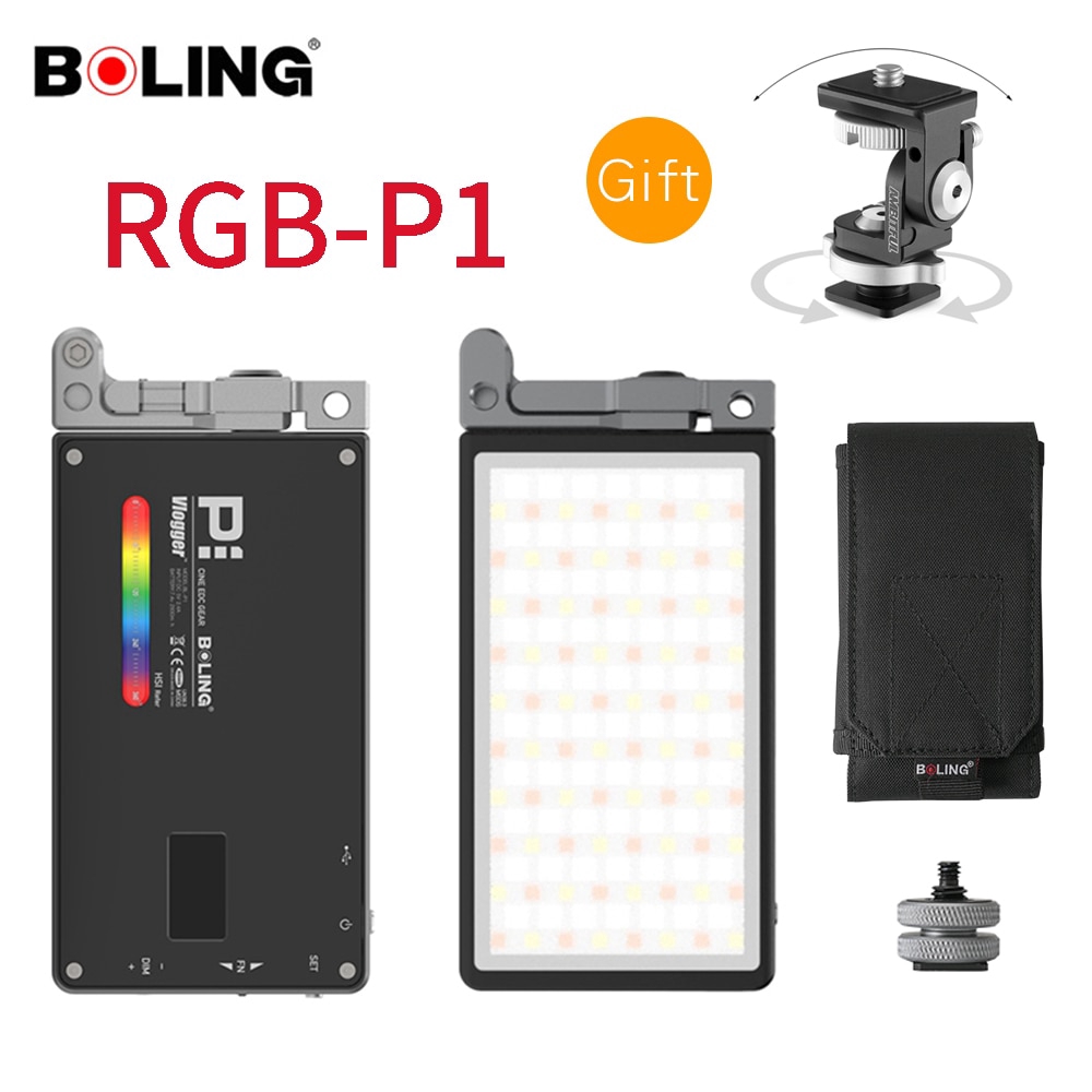 Boling BL-P1 RGB P1 2500K-8500K Dimmable Full Color Video Light Photography Studio Light for Vlogging Live | Shopee Thailand