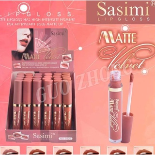 ⚡FLASH SALE⚡♡พร้อมส่ง Sasimi S926  ลิปกลอส เนื้อแมตต์กํามะหยี่ ติดทน จูบไม่หลุด(24pcs in a box)