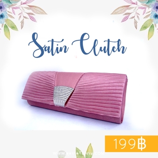 Sale พร้อมส่ง Evening Clutch กระเป๋าออกงาน สีชมพู