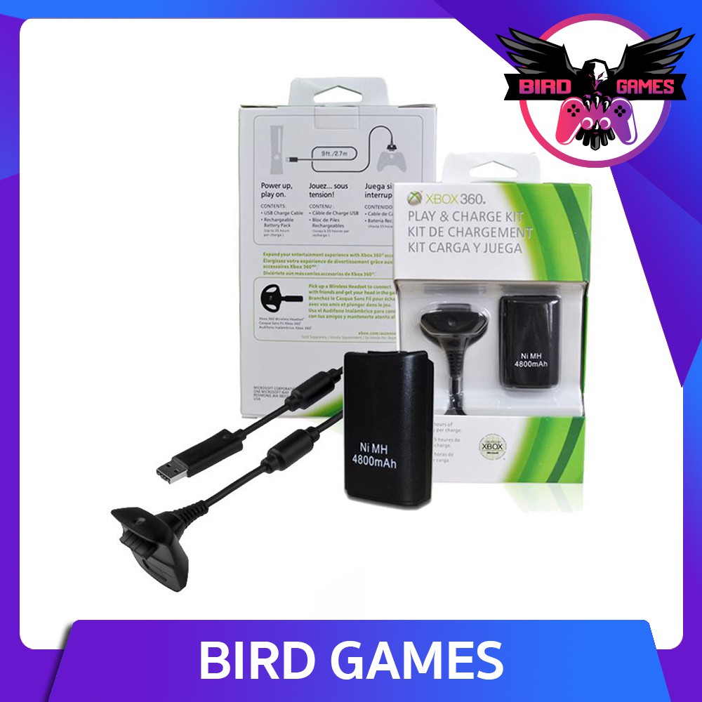 ถ่านชาร์จจอย Xbox 360 (ถ่านชาร์จ Xbox 360)(สายจอย Xbox 360)(สายชาร์จจอย Xbox 360) Xbox360 Charge Kit