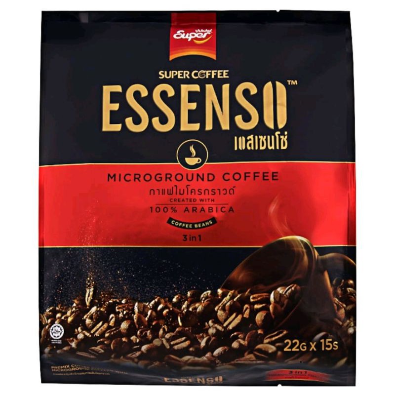 Work From Home PROMOTION ส่งฟรีเอสเซนโซ่ กาแฟไมโครกราวน์ อาราบิก้า100% Super Coffee Essenso 3in1 Instant Coffee Mixed 330g.  เก็บเงินปลายทาง