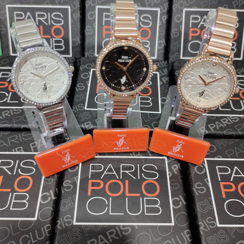 Paris Polo Club นาฬิกาผู้หญิง รุ่น 3PP-2201895L  สีเงิน/สีโรสโกลด์