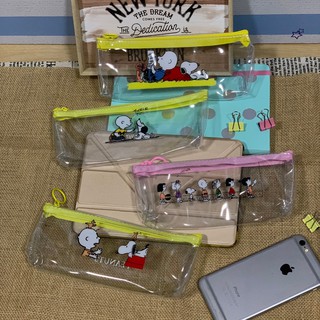 พร้อมส่ง กระเป๋าดินสอ PVC ใส ลาย Snoopy