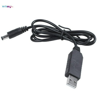 Usb Dc 5v To Dc 12v 2 . 1 มม. X 5 . 5 มม. อะแดปเตอร์แปลงสายเคเบิ้ล Dc Barrel Male ปลั๊กเสียบ , Usb To Dc สายเคเบิ้ล - 1 ม. ( 5 V To Dc 12v )