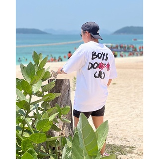 เสื้อยืดสกรีนลาย โอเวอร์ไซส์ boy don’t cry