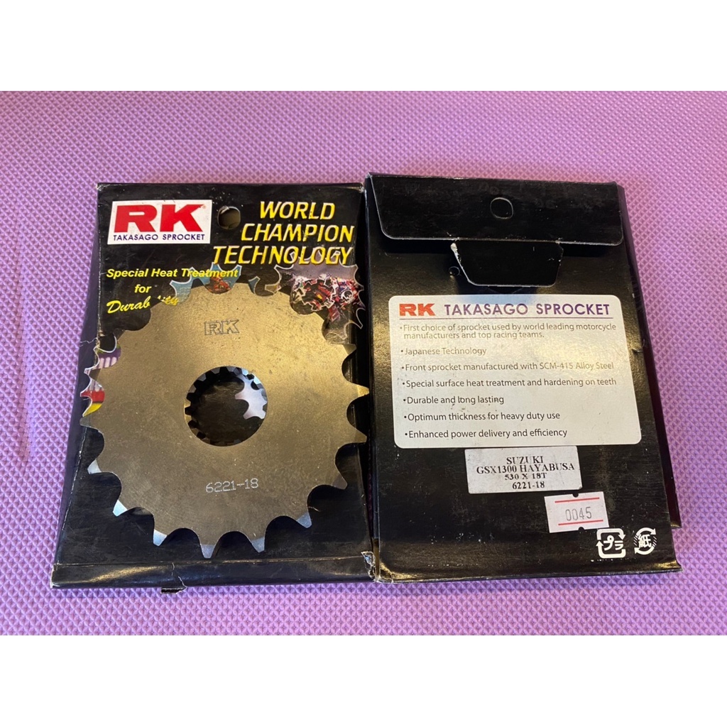 สเตอร์หน้า RK  GSX-R1300  HAYABUSA K8-L9-MO  เบอร์530 18ฟัน งานRK29.