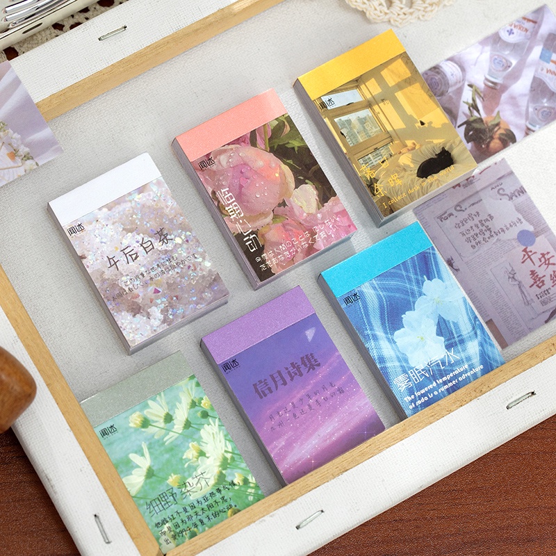 Qouzmo สติ๊กเกอร์สําหรับตกแต่งสมุด [Wish Clearing House Series] 50 แผ่น/ชุด