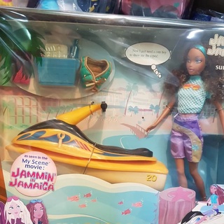 RARE MATTEL BARBIE My Scene Jummin in Jamaica Surfrider Madison with Jet Ski Gift Set 2003