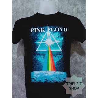 เสื้อนืดคอกลม สกรีนลาย PINK FLOYD (รหัส 90)