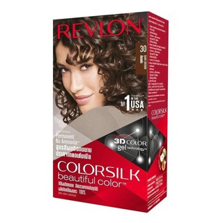 revlon colorsilk  เรฟลอน คัลเลอร์ซิลค์ แฮร์คัลเลอร์ No.30 น้ำตาลเข้ม