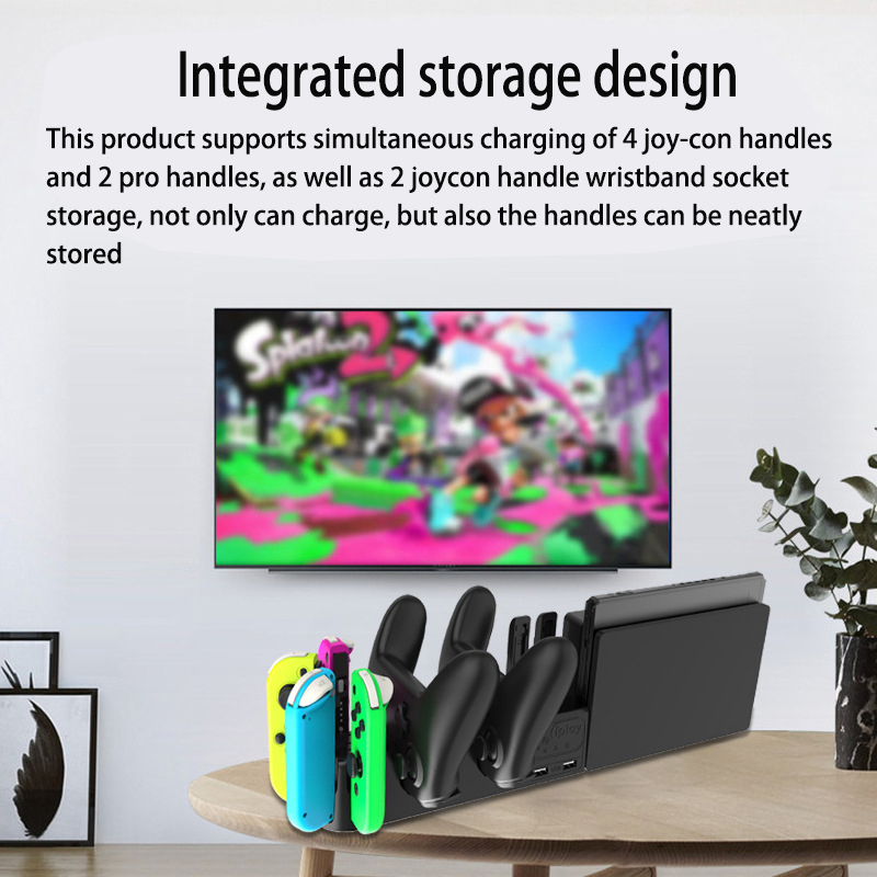 ควบคุมเครื่องชาร์จแบตเตอรี่สําหรับ Nintend Nintendo Switch Joy Con Joycon คอนโซลแท่นชาร์จ Nintendosw