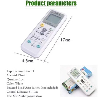 1000 in1 K-1028E รีโมตคอนโทรลไร้สาย AC ดิจิทัล LCD สําหรับเครื่องปรับอากาศ