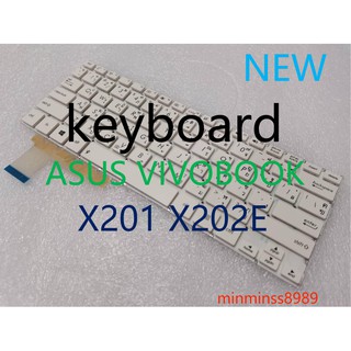 คีย์บอร์ด KEYBOARD Asus VivoBOOK X201 X201E X202 X202E สีขาว(TH-US)