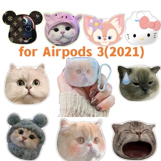 for AirPods 3 Case รุ่นที่ 3 เคส 2021ใหม่ for AirPods Case หูฟังเคส น่ารัก สไตล์การ์ตูน✅cat for AirPods เคสที่ 3